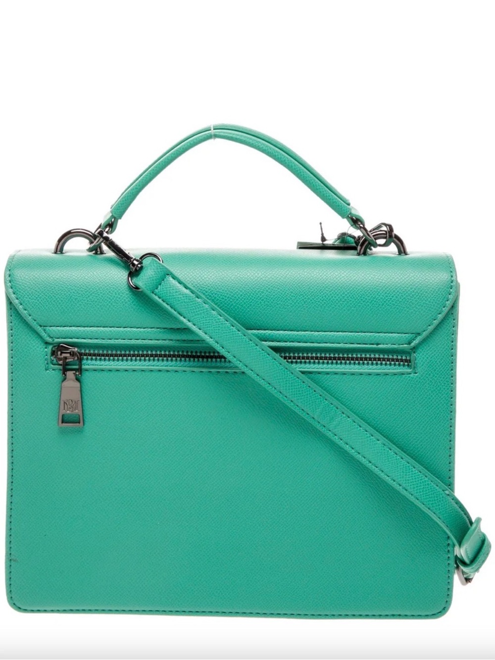 Badgley Mischka Teal Top-Handle Satchel - Picture 3 of 5